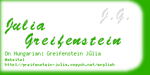 julia greifenstein business card