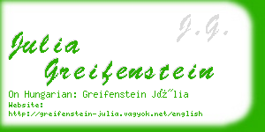 julia greifenstein business card